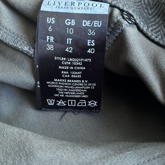 Liverpool Sienna Pull On Pants Leggings Herringbone US Size 6 - Picture 5 of 8